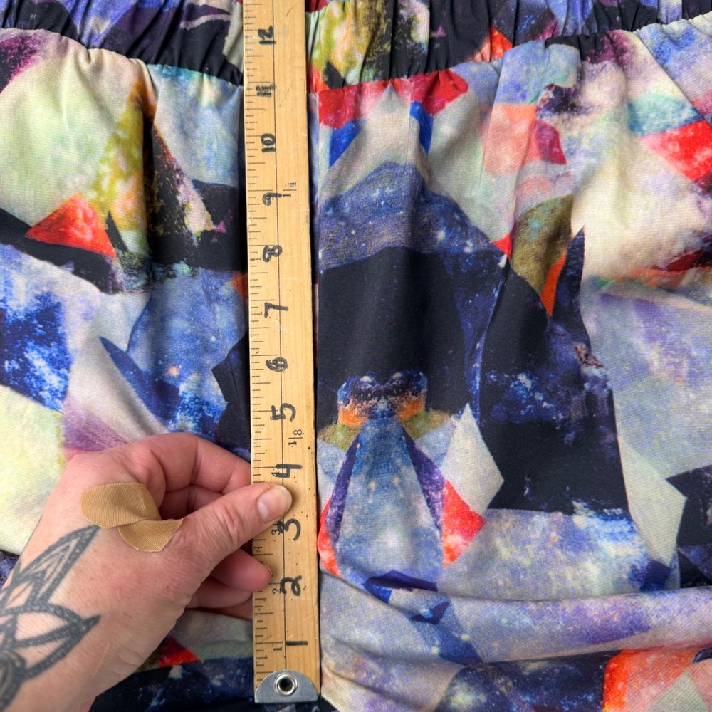 Minimum Preno Pants‎ Abstract Galaxy Print Elastic Waist Women's Size 38 - Picture 5 of 9